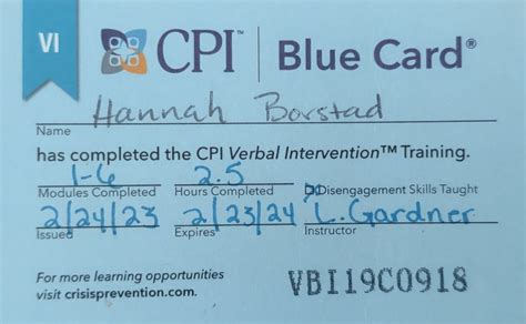 blue card training